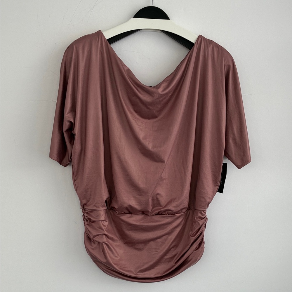 Women’s Draped Blouse in Dusty Rose